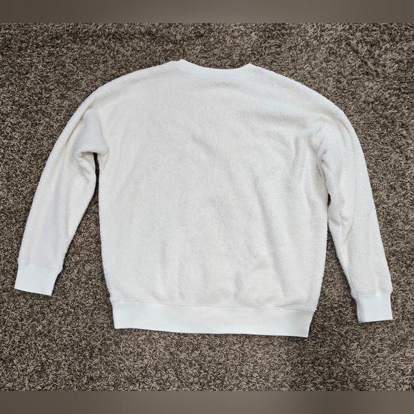 Aerie Oversized Sweater Womens M Cream Sherpa Pullover EUC - Picture 4 of 4